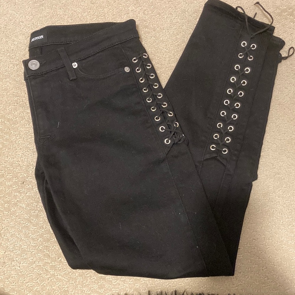 Black Hudson Jeans with Ties